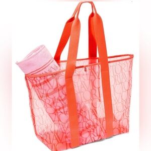 Victoria's Secret Beach Mesh Tote Bag & Beach Towel NWT